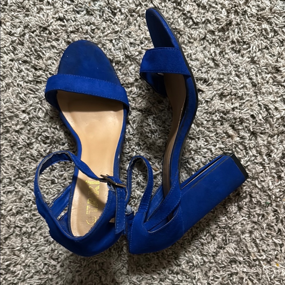 Striking Blue High Heel Sandals